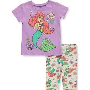 DISNEY Stitch GIRLS' 2-PIECE ARIEL LEGGINGS SET OUTFIT